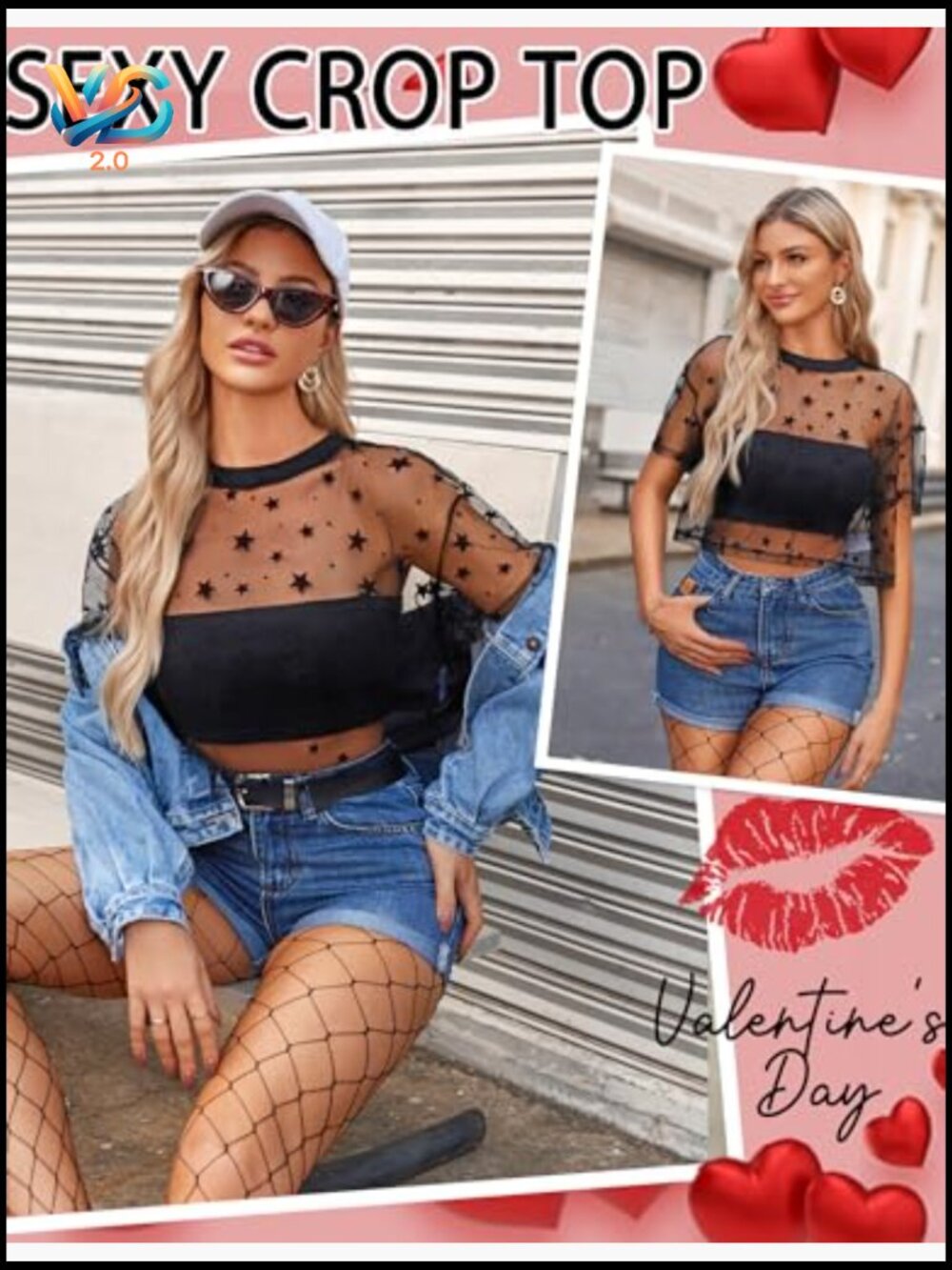 Mesh Crop Top Sheer Short Sleeve See Through Blouse Clubwear Y2K Trendy - Picture 4 of 7